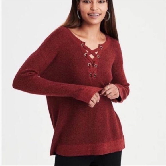 American Eagle Outfitters Sweaters - American Eagle Jegging Fit Lace Up Sweater